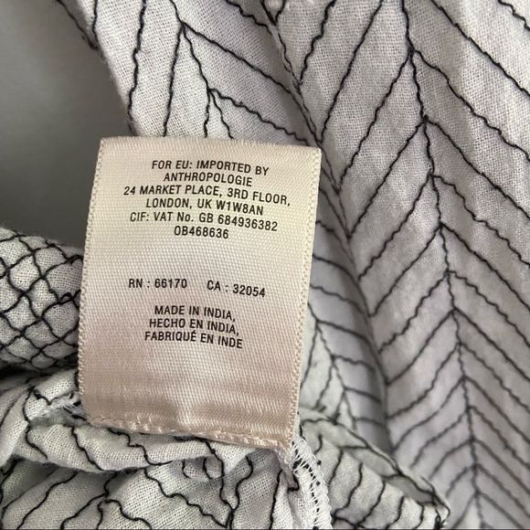 Anthropologie Vanessa Virginia Asha Embroidered Button Tunic Top Size 6 - Picture 9 of 9